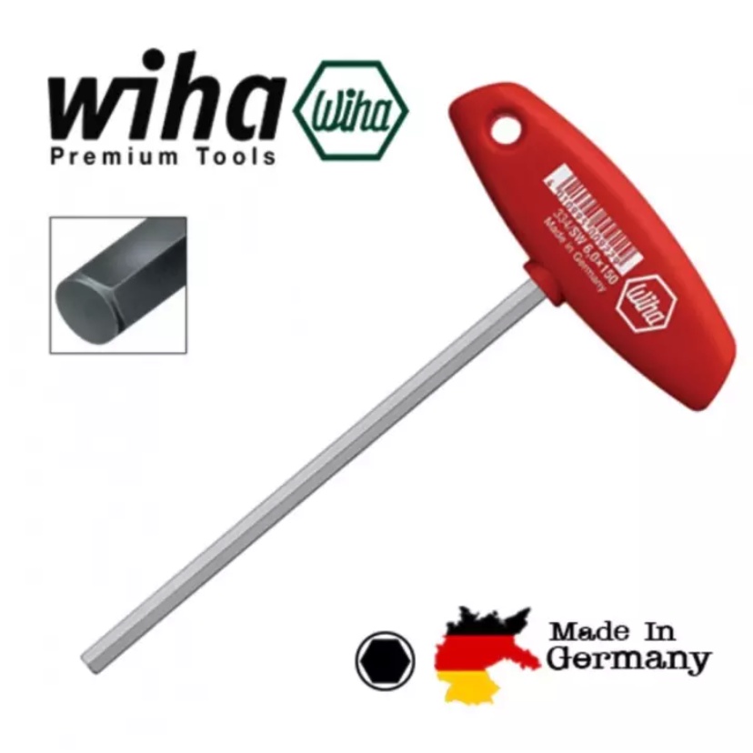 ประแจหกเหลี่ยม ด้ามตัวที Wiha ขนาด 2.5 x 126 มม. รุ่น 334 No.00906  คุณภาพสูง ผลิตในประเทศเยอรมนี