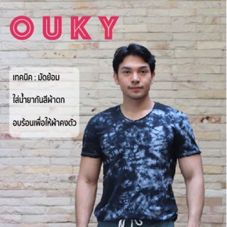 Ouky  เสื้อมัดย้อม รุ่น Dye Tie Vintage Washed Cotton 100%