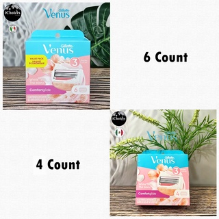 ยิลเลตต์วีนัส ใบมีดโกน Gillette® Venus® ComfortGlide Razor Blades Refill, White Tea 4 or 6 Count