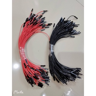 DUPONT WIRE FEMALE + DUPONT WIRE MALE (ดำแดง สีละ 20 เส้น)