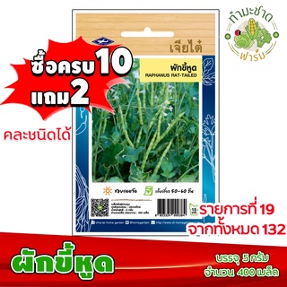 (ซื้อ10แถม2) เมล็ดพันธุ์ ผักขี้หูด Raphanus Rat-tailed ประมาณ 400เมล็ด เจียไต๋ เมล็ดพันธุ์พืช เมล็ดพันธุ์ผัก เมล็ดผัก