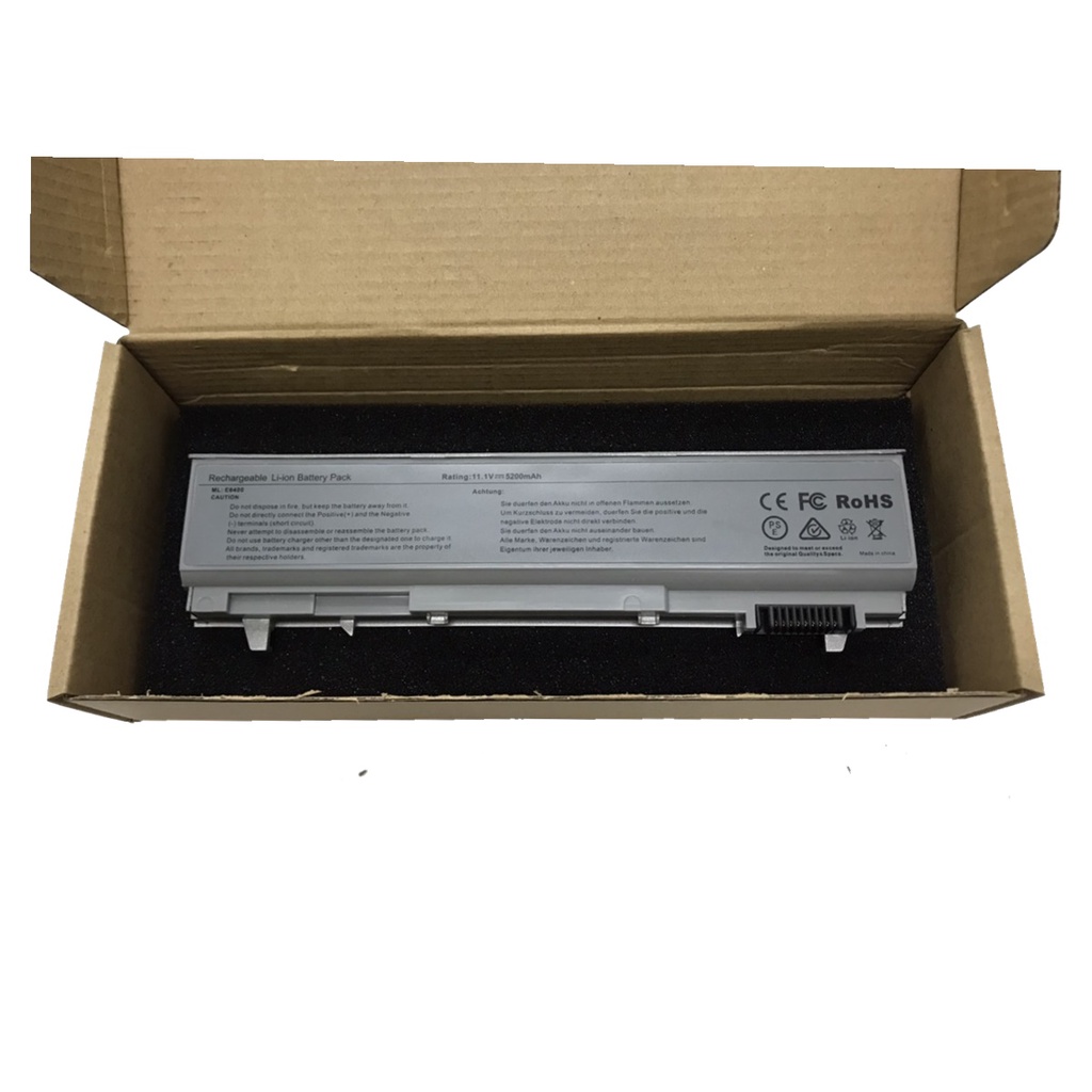 ARyee Batteria Per Laptop 5200mAh 10.8V/11.1V Compatibile Con Dell Latitude E6400 E6410 E6500 E6510 Precision M2400 M4400 M4500 - 6 Celle, 500 Cicli Di Ricarica