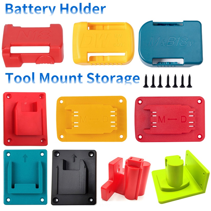 เครื่องมือ Mount Storage Bracket แบตเตอรี่ผู้ถือ Wall Mount Fixing อุปกรณ์สําหรับ Milwaukee/Dewalt/Bosch/Makita/Ryobi Power เครื่องมือติดตั้ง