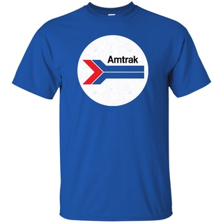 [S-5XL] เสื้อยืด พิมพ์ลายโลโก้รถไฟ Amtrak Railroad Distressed คุณภาพสูง แฟชั่นสําหรับผู้ชาย