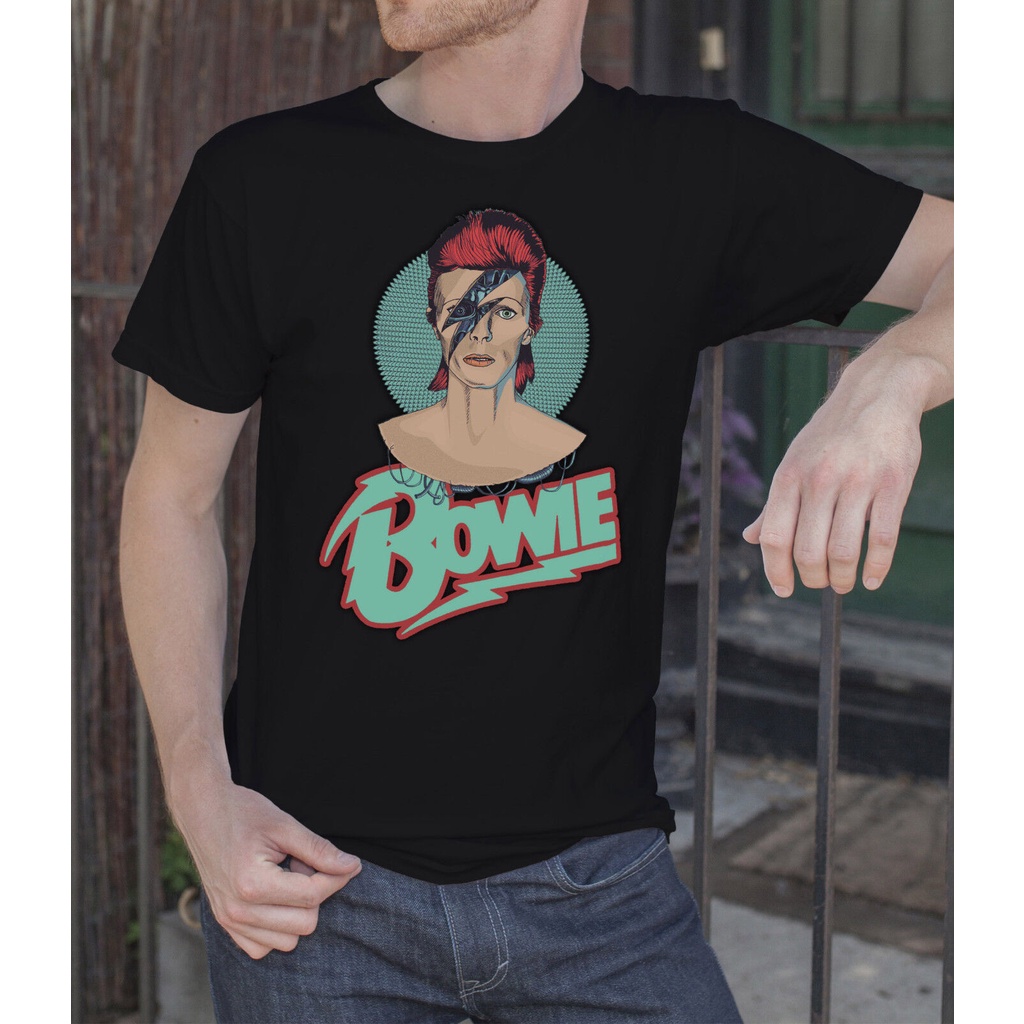เสื้อยืด ลาย David Bowie สีดํา สําหรับผู้ชาย 2022