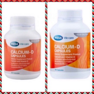 Mega Calcium D แคลเซียม ดี 60 เม็ด / 90 เม็ด