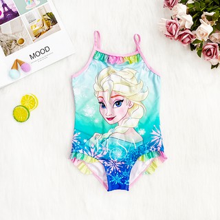 พร้อมส่ง🔥ชุดว่ายน้ำชิ้นเดียวน่ารักสำหรับเด็กผู้หญิง Cute Anna Print Swimsuit ZW53