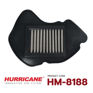 HURRICANE กรองอากาศสแตน , ผ้าแดง Honda Wave125i LED HM-8188