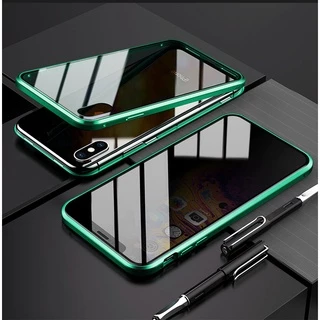 Samsung Galaxy S25 S26 S23 FE S22 S22 Plus Ultra S25 S26 Ultra + เคสโทรศัพท์แม่เหล็กกระจกสองด้านแม่เหล็กโลหะพลิกปกแข็งด้านหน้าและด้านหลัง 360 ปลอกป้องกัน
