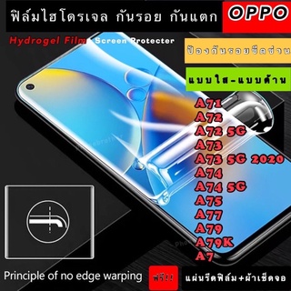 ฟิล์มไฮโดรเจล  OPPO A71 A72 A73 A74 A75 A77 A79 A79K A7
