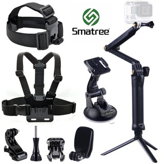 Smatree 9 in 1 อุปกรณ์เสริมขาตั้งกล้องเซลฟี่ 3 ทาง สําหรับ GoPro HERO 10 9 8 7 6