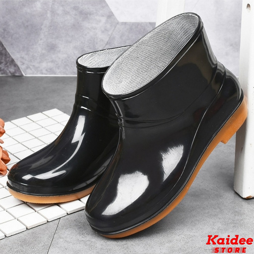 พร้อมส่ง🚚36-44 รองเท้ากันฝน รองเท้าบูท กันน้ำ กันน้ำมัน ส้นหนา ฤดูฝน รองเท้ากันลื่น รองเท้าทำงาน B-060