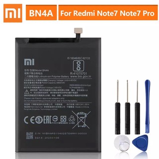 แบตเตอรี่ทดแทนสำหรับXiaomi Redmi BN4A Note7หมายเหตุ7 Pro M1901F7C BN4Aของแท้แบตเตอรี่4000MAh รับประกัน3 เดือน