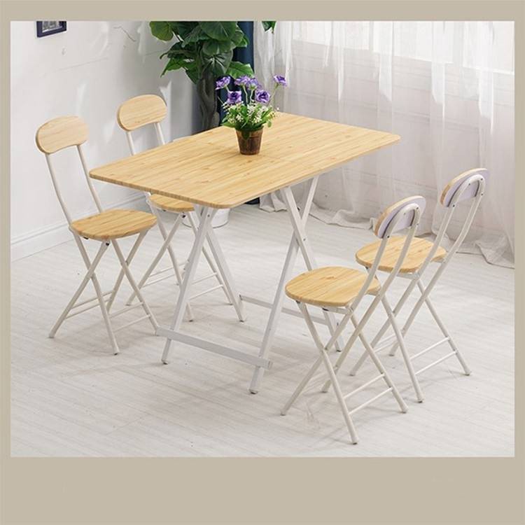 yhlovehome ชุดโต๊ะ เก้าอี้ไม้พับได้  YF-3334
