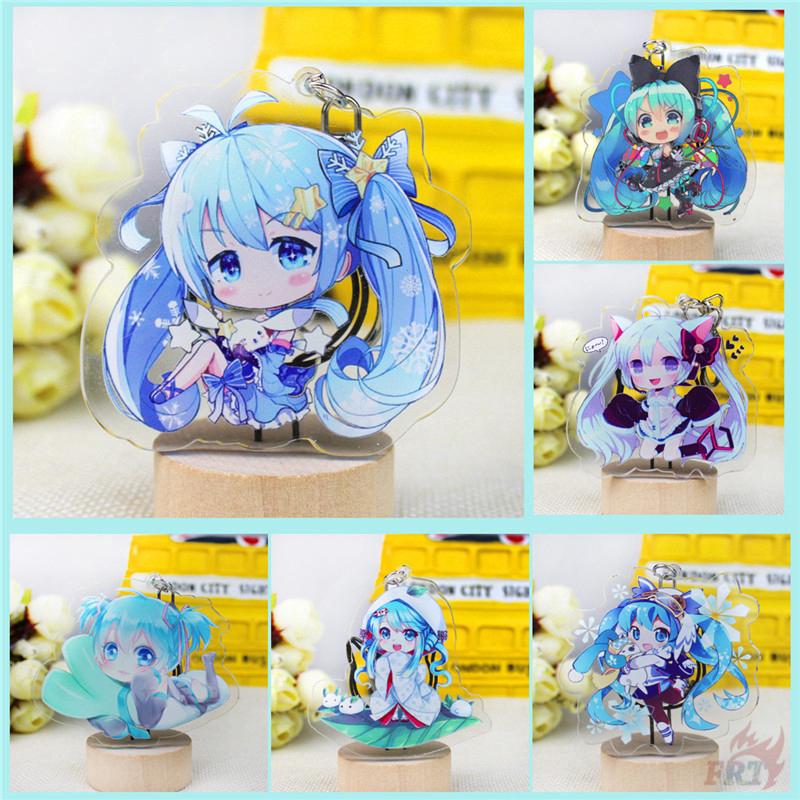 &gt; Ready Stock &lt; Hatsune Miku Snow Sakura พวงกุญแจจี้รูปตัวเลข 6 แบบ