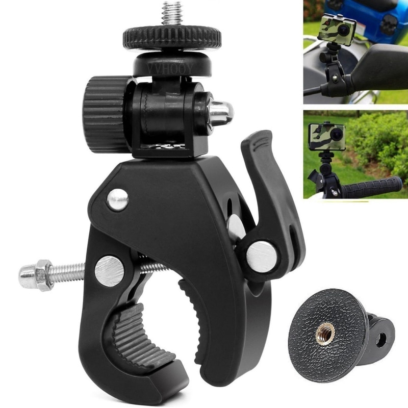 คุณภาพสูง 1/4 กล้อง DV DSLR จักรยานมือจับ Clamp Bracket ขาตั้งกล้องสกรูสําหรับ Gopro Hero10 /9/ 8 /7