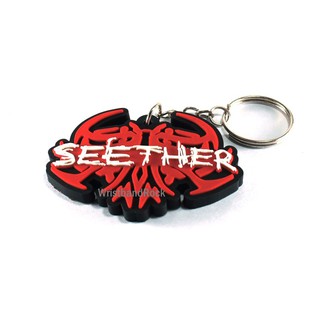 SEETHER พวงกุญแจ ยาง พรีเมี่ยม  อีโม ร็อค เมทัล  2-3 วันรับของ STR256