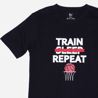 Bo Athletics Men’s Train Repeat Statement Tee in Black