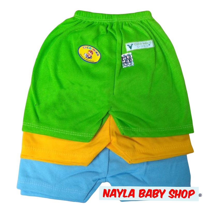 CICO MIKO กางเกงขาสั้นเด็กธรรมดา (6 ชิ้น) / กางเกงเด็กทรงสี่เหลี่ยม / กางเกงเด็กนุ่มลื่น
