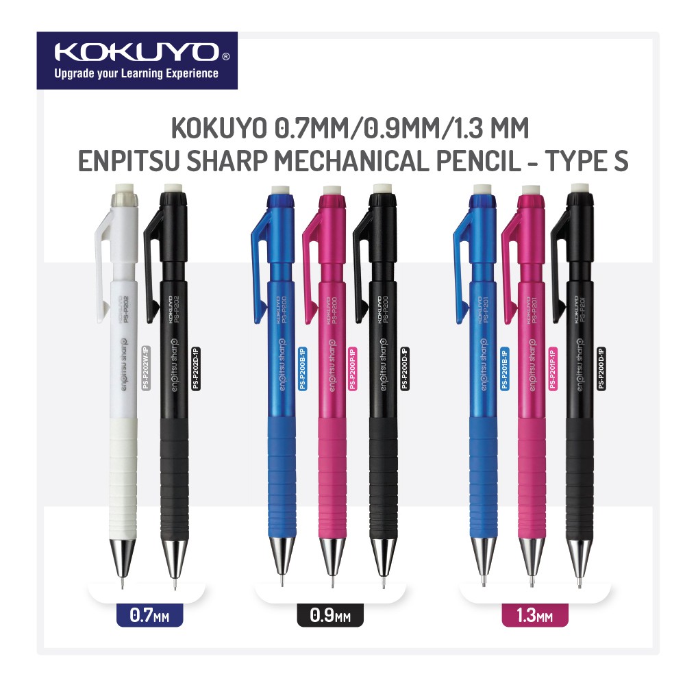 Kokuyo 0.7mm / 0.9mm / 1.3mm Enpitsu Sharp ดินสอกด - Type S