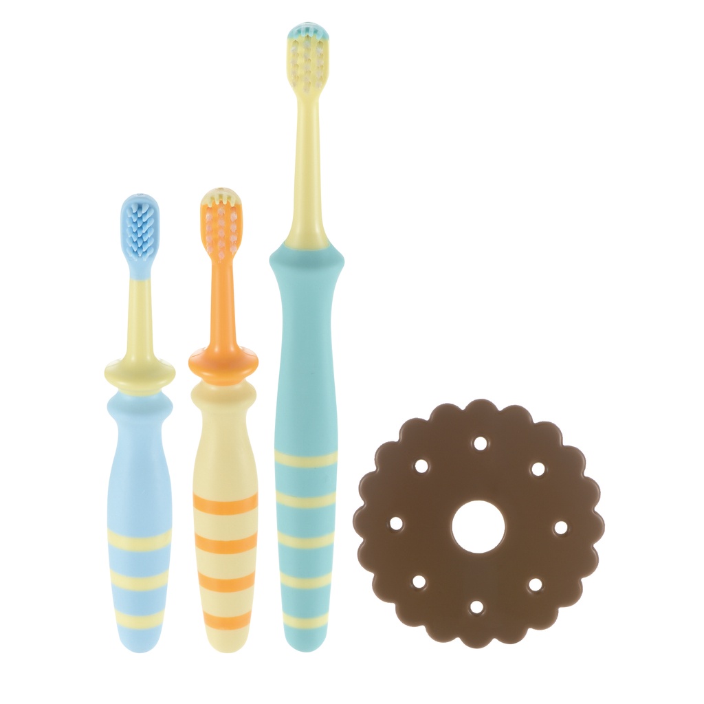Richell TLIชุดแปรงฟัน เน้นฟันด้านหลัง สำหรับเด็กวัยทานอาหารแล้ว (6ด.-2ปี)