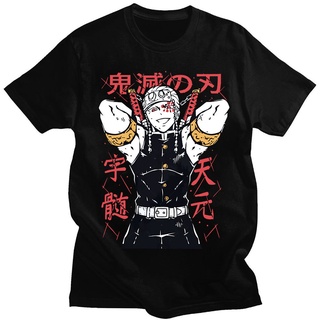 [S-5XL]เสื้อยืดแขนสั้น พิมพ์ลายการ์ตูนอนิเมะ Demon Slayer KImetsu No Yaiba Tengen Uzui แนวสตรีท ขนาดใหญ่ สําหรับผู้ชาย แ