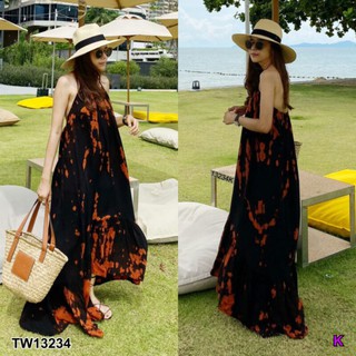 Maxi Dress เดรสยาว ผูกคอ ชายหน้าสั้นหลัง