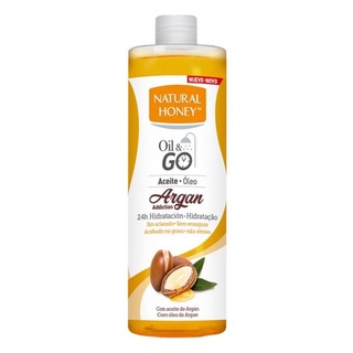 Natural Honey Body Oil &amp; Go Elixir Argan 300 ml. เนเชอรัล ฮันนี่ บอดี้ ออยล์ &amp; โก อิลิกเซอร์ อาร์แกน 300 มล.