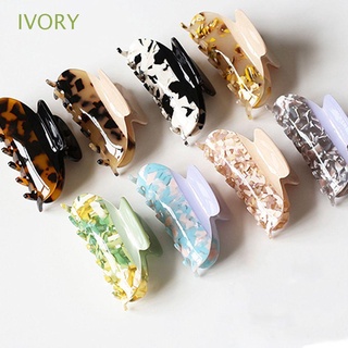 Ivory กิ๊บติดผม รูปกรงเล็บฉลาม ขนาดเล็ก หรูหรา สไตล์เกาหลี วินเทจ หลากสี แฟชั่นสําหรับผู้หญิง