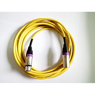 สายไมค์XLR Cable Stereo สายสีเหลือง หัวคละสี
