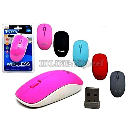เมาส์ Wireless Mouse 2.4G Gtech GTWM-06 มี 4 สี