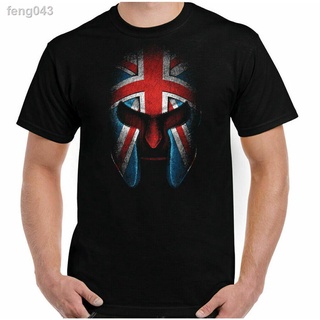 ۩❖✔Gym TShirt Spartan Helmet Union Jack Flag Training Top St Georges Day Mma Short sleeve Men s T Shirt Casual Loose Fas