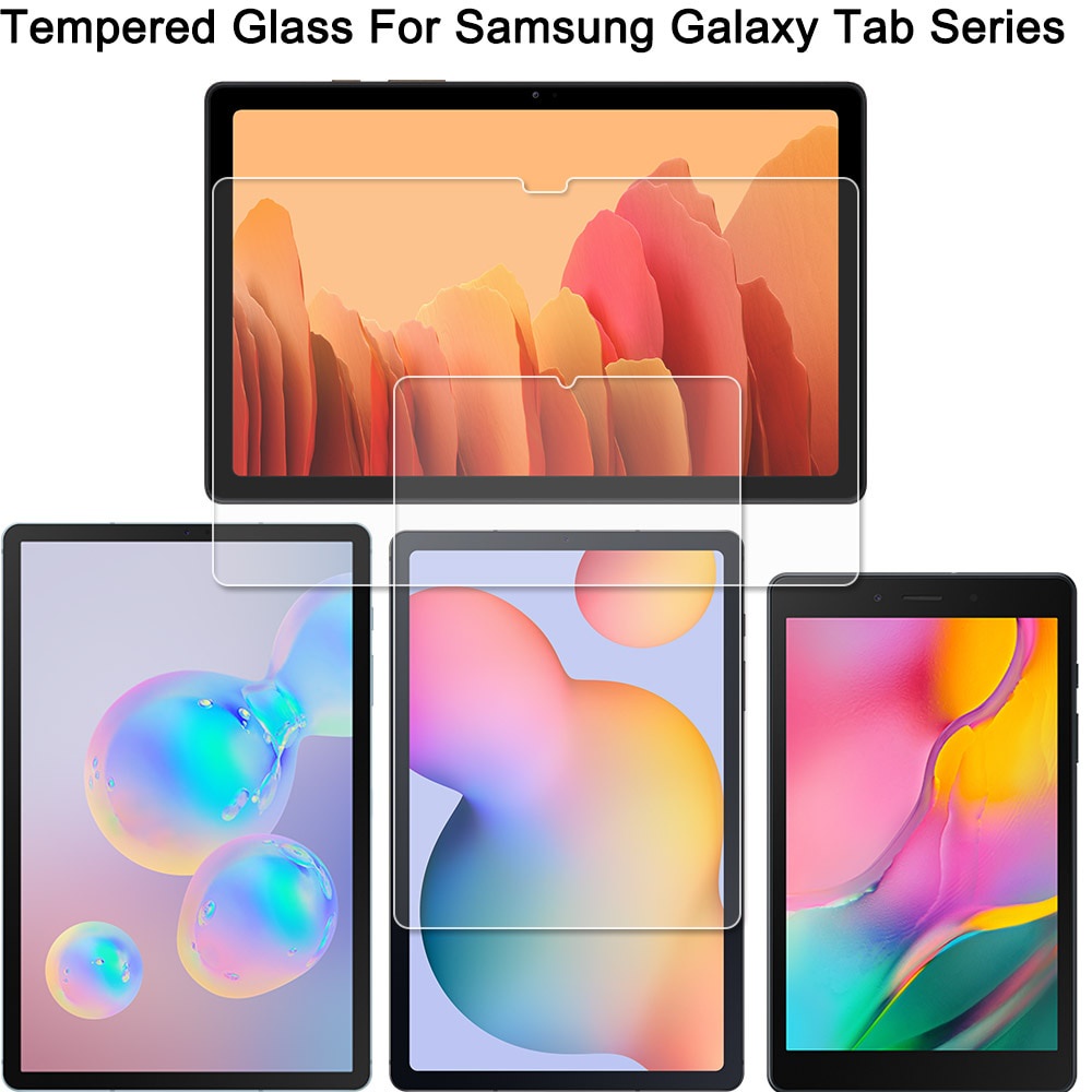 กระจกนิรภัยกันรอยหน้าจอสําหรับ Samsung Galaxy Tab S7 S6 Lite S5E Tab A7 A 8.0 8.4 8.7 10.1 10.4 10.5 11 2021 2
