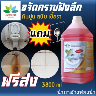 น้ำยาล้างห้องน้ำ สูตร ขจัดคราบฝังลึก 3.8 ลิตร แถม ตะขอติดผนัง Toilet cleaner deep clean ล้างห้องน้ำ