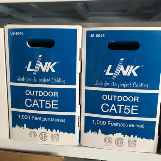 สายแลนด์ LINK OUTDOOR DOUBLE JACTKET CAT5E US-9045 ความยาว305เมตร