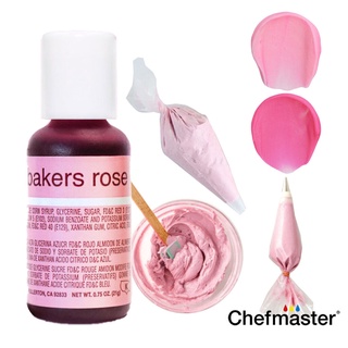 สีเจล ชมพูกุหลาบพาสเทล / Chefmaster Bakers Rose Liqua-Gel Food Coloring 20ml (5143)/0.7 oz