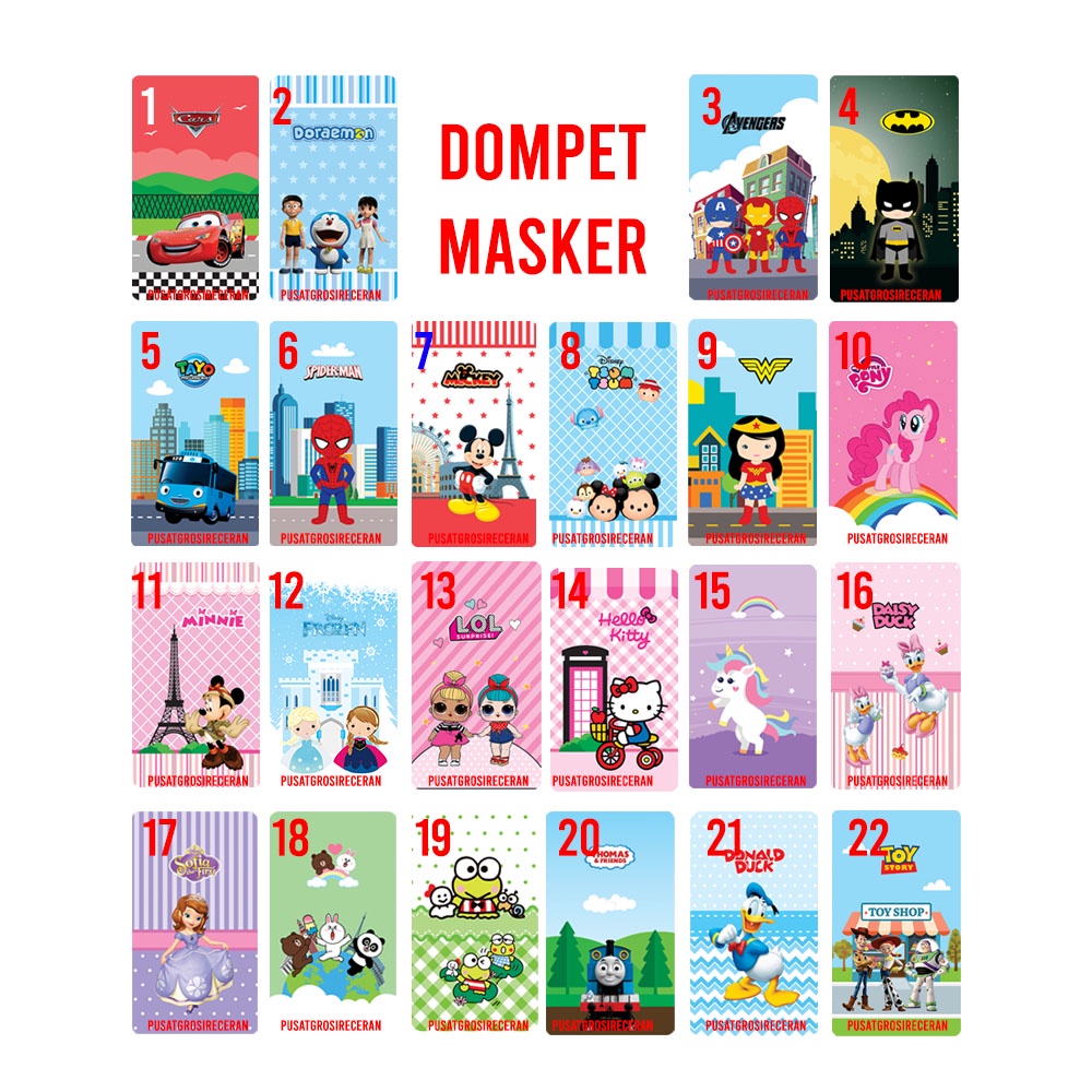 Custom Character Mask Wallet Mask Pouch Mask Holder