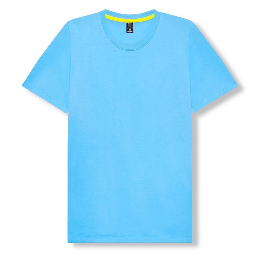 เสื้อยืดแขนสั้น คอกลม สีฟ้าใส