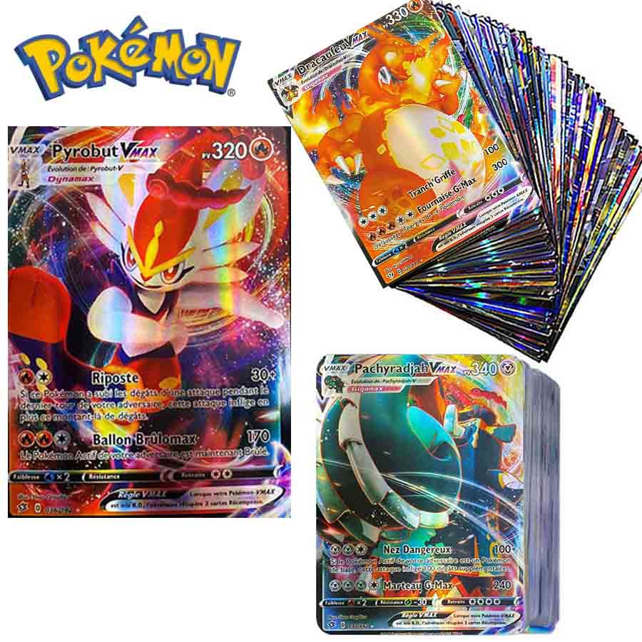 โปเกมอน10PCS Pokemon Card French Version Playing Game Shining Tag Team ...