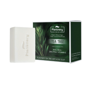 Plantnery Tea Tree Anti Acne Soap 100 g สบู่ทีทรีตัวช่วยลดสิว ทั้งผิวหน้าและผิวกาย
