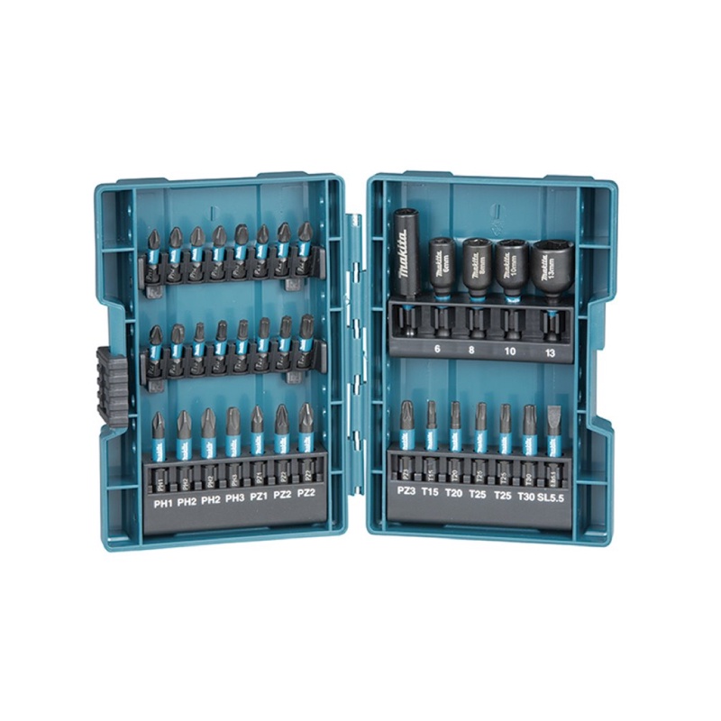 MAKITA E-06638 : ชุดดอกไขควง 35 PCS + BOX (BLACK)