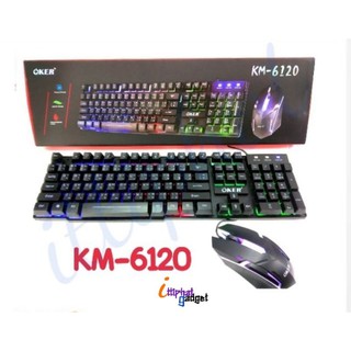 💥มาใหม่ พร้อมส่ง🚛 OKER Keyboard &amp; Mouse Blacklight Gamingรุ่น 6120เซ็ตคู่เมาส์+คีย์บอร์ด