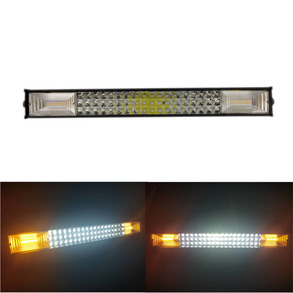 20" 120W Dual Color Triple Row LED Light Bar อุปกรณ์ตกแต่งรถยนต์รถบรรทุก/เรือ/ SUV/ ATV/ 4WD/ CAR/ 4