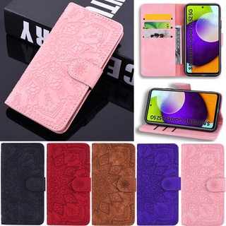 เคสโทรศัพท์หนัง PU นิ่ม ฝาพับ ลายดอกไม้ พร้อมช่องใส่บัตร สําหรับ Samsung Galaxy S22+ S21+ S20 FE S21 FE 5G Note 20 Ultra