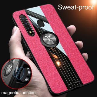 เคส Vivo Y19 ฮาร์ดเคสกันกระแทกเคสโทรศัพท์ Armor Ring Stand Case Vivo Y19 Y 19 VivoY19 2019 Back Cover