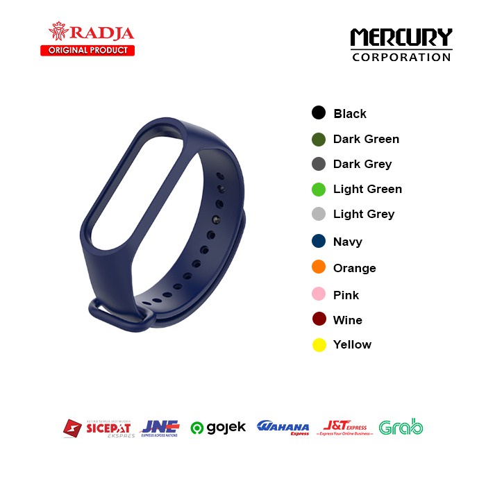 สายรัด Mi Band 3 Mi Band 4 Mi Band 5 Mi Band 6 Mercury Silicone _ ORI