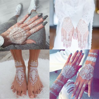 สติ๊กเกอร์ ลายสักสีขาว White color Temporary tattoo Tattoo stickers