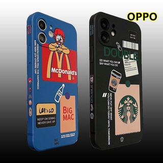 เคส OPPO Reno7Pro 5G สตาร์บัคส์ แมคโดนัลด์ เคสซิลิโคน เคสOPPO A15 A5 A9 2020 reno 2f case เคส OPPO a94 A54 A93 F11 Pro A16 oppo realme 5i C3 ซิลิโคนนิ่มขอบตรง เคสOPPOA15S เคส A3S A5S A53 เคส OPPOA31 2020 F9 OPPO Reno5 5G R9 R11 R17 silicone couple soft ca