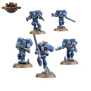 [200Aพร้อมส่ง]WARHAMMER: SPACE MARINES ASSAULT SQUAD โมเดลเกมสนามจำลอง