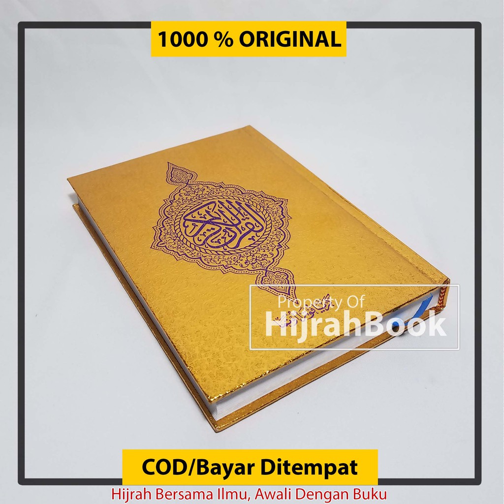 Al Quran Gold Cover A4 Al Quran Non-Translated Hvs Paper Large Quran (21x30cm) Can C0D 100% 0RI